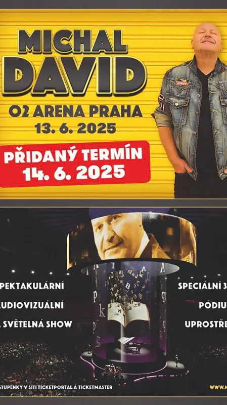 Michal David v O2 aréne (Michal David v O2 areně), 2025 - fotogaléria