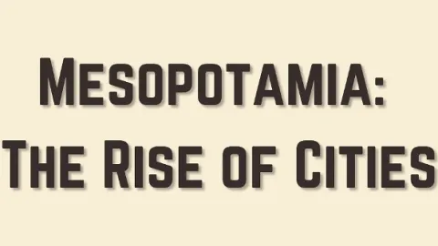 Mezopotámia: Vzostup miest