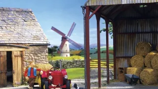 Červený traktůrek