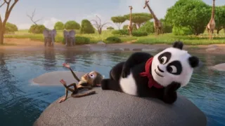 Medvedík panda v Afrike