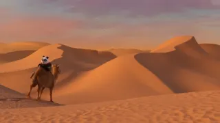 Medvedík panda v Afrike
