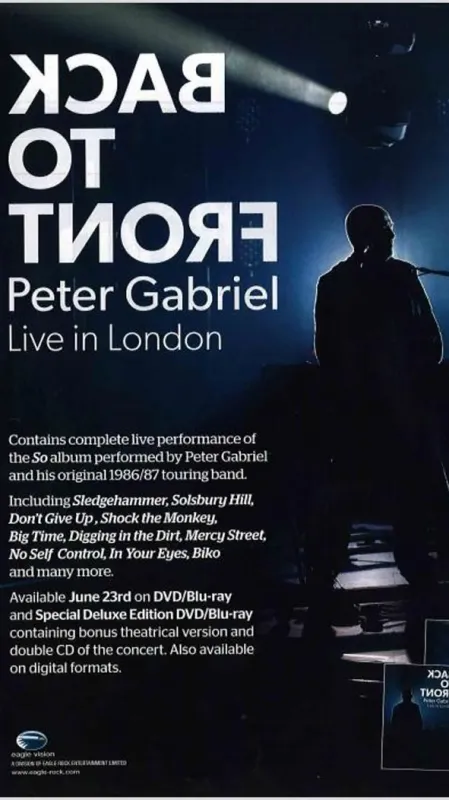 Peter Gabriel: Back To Front Live - fotogaléria