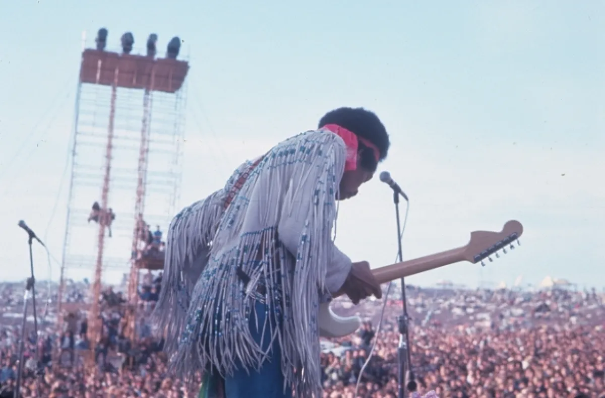 Jimi Hendrix na festivalu Woodstock - fotogaléria